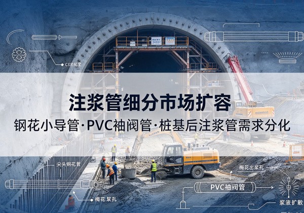 瓦房店注浆管细分市场扩容，隧道钢花小导管、PVC 袖阀管、桩基后注浆管需求分化